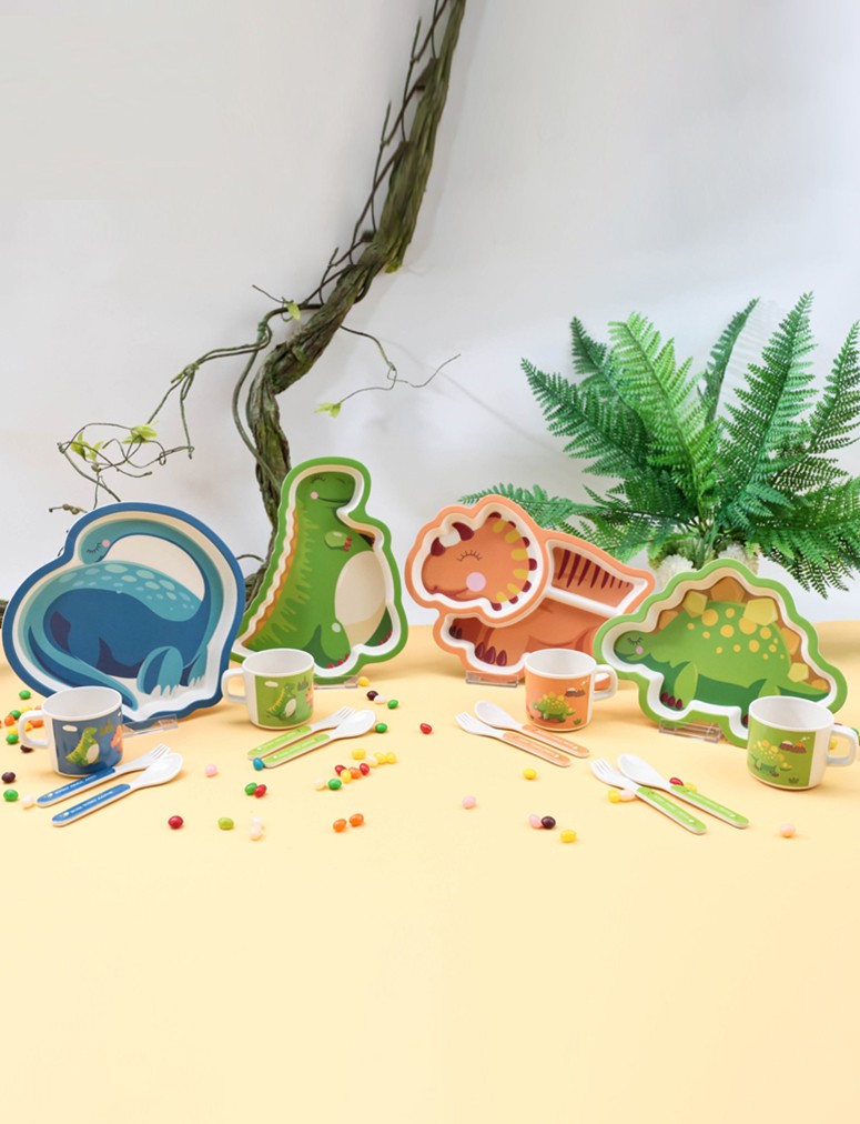TP原创设计恐龙造型儿童餐具